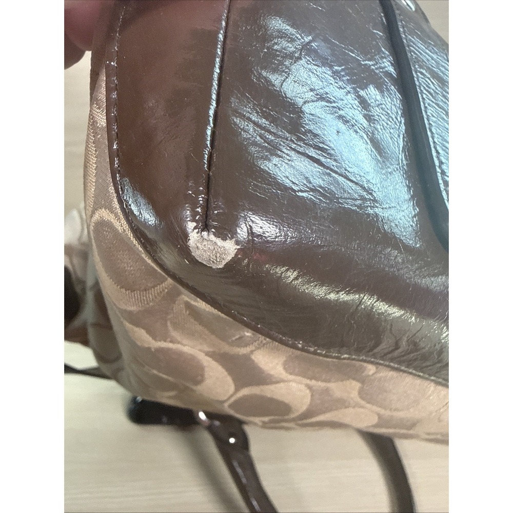 Coach Signature Sateen Ashley Satchel Bag with‎ Matching Wallet F15440 Tan Brown - Picture 9 of 15